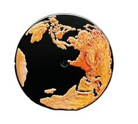RNSZKIPJ 28.5mm Planet Watch Dial for NH34 for NH35 Movement Blue Earth Pattern DIY Watch Accessories for Men and Women(Flame)