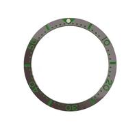 RNSZKIPJ 38mm*31.5mm SUB Bezel Green Flat Watch Bezel Insert Ceramic Case Outer Bezel(Full Scale Dot Dot Coffee Circle)