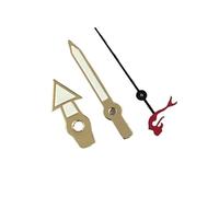 RNSZKIPJ Gold-Rimmed White Three-Needle Pointer with Green Luminous Fish and Seconds, Suitable for NH35/36/4R/7S Movement(812.512.5mm Gold Edge White Red Mermaid)