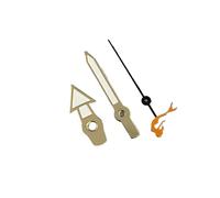 RNSZKIPJ Gold-Rimmed White Three-Needle Pointer with Green Luminous Fish and Seconds, Suitable for NH35/36/4R/7S Movement(812.512.5mm Gold Edge White Orange Mermaid Second)