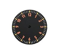 RNSZKIPJ New dial Accessories 28.5MM Green Luminous Single Calendar Without Calendar Text Suitable for NH35/36/4R/7S Movement(Orange Scale Black face)