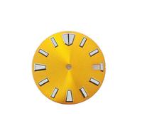 RNSZKIPJ The New Sun Pattern Literally 28.5MM Green Luminous Metal dial is Fit for NH35/36 Movement(Orange)