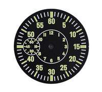 RNSZKIPJ Watch Accessories 6497 6498 Replacement Large dial Green Luminous 38.8MM(Black and Green Multi Character dial at Nine Oclock)