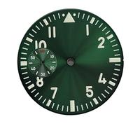 RNSZKIPJ Watch Accessories 6497 6498 Replacement Large dial Green Luminous 38.8MM(Green dial with Small Seconds at Nine Oclock)