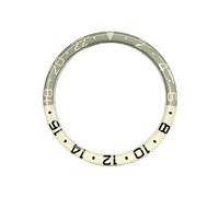 RNSZKIPJ Watch Accessories Round Edge arc Blue Luminous Glue Flat Aluminum Ring Mouth Color Matching Ring Mouth Outer Diameter 38MM Inner Diameter 31.3MM(GMTwhiteash)