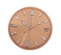 RNSZKIPJ Watch Accessories Stone Stud 28.5mm Dial Sun Pattern Blue Green Luminous Hands Fit for NH35/36 Movement(Sunpatternrosenail+blueluminousrosehands)