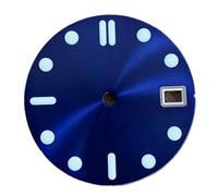 RNSZKIPJ Watch Dial Adapted to NH35 Movement Dial Retro Heightened Spikes Green Luminous 28.5mm Sun Pattern(1)