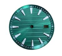 RNSZKIPJ Watch Dial Assembly Fit for NH35 Dial Literal 33.5mm Green Luminous Dial Literal Watch Accessories(Silvernailgreendial)