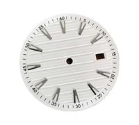 RNSZKIPJ Watch Dial Assembly Fit for NH35 Dial Literal 33.5mm Green Luminous Dial Literal Watch Accessories(Guncolornailwhitedial)
