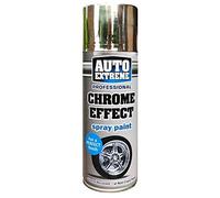 RnT Auto Xtreme Chrome Effect 400ml Spray Paint Aerosol Car Matt Gloss Wood Metal 9955 Petrol Resistant Non Crack Formula Household Essentials