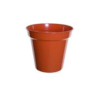 RnT Plastic Terracotta Color Plant Flower Garden Planter Pots Saucers Home Large Flowers Pot Saucer Indoor Outdoor Different Sizes (1, 10 INCH, 25CM Pot)