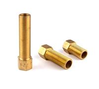 RNUMLIG 1PC Copper M/F 1/2" 3/4" Male to Female Threaded 50mm 70mm 100mm Brass Coupler Brass Pipe Fitting(70mm,3/4'')