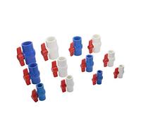 RNUMLIG Garden Plumbing 1/2" 3/4" 1" 1.25" 1.5" 2" Internal Thread PVC Ball Valve Garden Irrigation Water Cut-Off Pipe Connection Valve Water Control Switch (Color : Red)