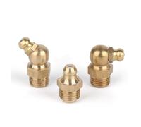 RNUMLIG Hardware 10PCS M4 M5 M6 M8 M10 M12 M14 M16 Male Thread Brass Straight Elbow Type Hydraulic Oil Zerk Grease Nipple Tube Pipe Fitting Pipe Joint(45 Degree,M6x1)