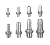 RNUMLIG M3 M4 M5 M6 M8 M10 M12 M14 M16 Metric Male to 3 4 5 6 8 10 12 mm Hose Nipple 304 Stainless Steel Pipe Fitting Air Water Gas(8xM12x1.75)