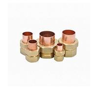 RNUMLIG Pipe Fittings 1/4" 3/8" 1/2" 3/4" 1" -4" BSP Female Threaded Brass to Braze Cup Connector End Gas Supply Pipe Connector (Color : NO9)
