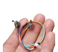 RNUMLIGH 10PCS/LOT 6mm stepper electronic starter With gear Two-phase four-wire stepper electronic starter Small 2-phase 4-wire stepping electronic starter