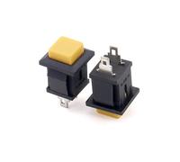 RNUMLIGH 6PCS/Lot DS-430 DS-431 Press ON/OFF, No Lock, Self-recovery, Appliance Switch Lockless Self Reset Button Switch (Yellow)