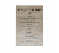 RNUMLIGH Comparative Religions Poster The Golden Rule Teaching Inspirational Educational Wall-Art for Study Library Office Decor(Unframed,12x18inch(30x45cm))