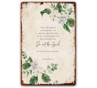 RNUMLIGH Do Not Be Afraid Scripture Sign Vintage Christian Bible Verse Aluminum Metal Tin Sign for Home Wall Decor Inspirational (8 X 12 in)