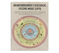 RNUMLIGH Ecological Systems Theory Bronfenbrenner Model Psychology Poster for Students Professors Social Sciences Wall Decor(Framed,16x24inch(40x60cm))