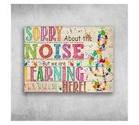 RNUMLIGH Educational Sign Music Class Poster Sorry About The Noise But We Are Learning Here Teacher Must Haves(Framed,12x18inch(30x45cm))