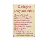 RNUMLIGH Encouraging Reminders Poster, 12 Things to Keep in Mind, Calming Inspirational Art for Living Room(Unframed,12x18inch(30x45cm))