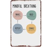 RNUMLIGH Find Your Focus Mindfulness Metal Tin Sign Retro Inspirational Quote For Home Office Classroom Corner Wall-Art 8 X 12 inch