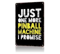 RNUMLIGH Funny Metal Wall-Art Pinball Machine Vintage Poster Nostalgic Gaming Theme Basement Decor 8 X 12 inch