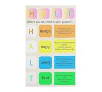 RNUMLIGH HALT Method Poster Hungry Angry Lonely Tired for Mindfulness and Emotional Check In Self Care Visual Aid Office or Home Wall-Art(Unframed,16x24inch(40x60cm))