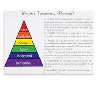 RNUMLIGH Higher Order Thinking Skills Poster Question Prompts and Verbs Chart for Classroom Educational Wall-Art Reading Writing Resource(Unframed,08x12inch(20x30cm))