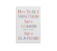 RNUMLIGH How To Be A Math Person Poster, Growth Mindset & Inspiration, Encouraging Wall-Art for Classroom, Study Room(Unframed,08x12inch(20x30cm))