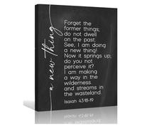 RNUMLIGH Inspirational Poster Isaiah 43 18-19 Scripture Wall Decor | Printed on high paper ready to frame for instant display(Unframed,12x18inch(30x45cm))