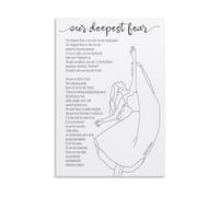 RNUMLIGH Inspirational Quote Wall-Art Our Deepest Fear Is Not That We Are Inadequate Poem Print For Home Living Room Bedroom Gift(Unframed,12x18inch(30x45cm))