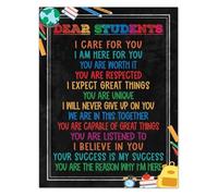 RNUMLIGH Inspirational Teacher Poster Dear Students Motivational Wall-Art for Classroom Decor and Student Affirmations Gift (Unframed,16x24inch(40x60cm))