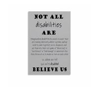 RNUMLIGH Not All Disabilities Are Visible Poster, Disability Awareness Inclusion Wall-Art for Office, Clinic, Living Room Decor(Framed,12x18inch(30x45cm))