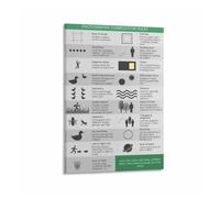RNUMLIGH Photography Guide Poster Composition Rules Visual Art Canvas Print Wall-Art Creative Space Decor Gift(Framed,08x12inch(20x30cm))