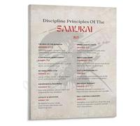 RNUMLIGH Samurai Code Poster Bushido Principles Wall-Art Motivational Quote for Home Dojo Office Study Room Man Cave Decor(Unframed,12x18inch(30x45cm))