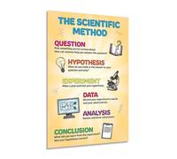 RNUMLIGH Science Classroom Poster Scientific Method STEM Educational Chart for Middle School High School Students Critical Thinking(Unframed,08x12inch(20x30cm))