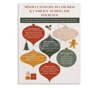 RNUMLIGH Social Emotional Learning Poster Mindfulness Activities for Canvas Wall-Art for Classroom Decor Teachers Calm Corner Tool Educational Print(Unframed,16x24inch(40x60cm))