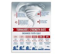 RNUMLIGH Weather Science Posters Tornado vs Hurricane Infographics Set Educational Wall-Art for School Classroom Home Study(Unframed,16x24inch(40x60cm))