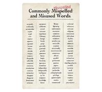 RNUMLIGH Word Usage Metal Sign Correct Vs Incorrect Words Poster For Elementary Secondary English Classroom Wall Decoration Grammar Teaching Aid Retro Tin 8 X 12 inch