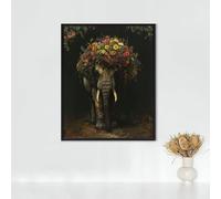 RNXAOPEN Animal Diamond Painting, 5d Diamond Painting Kits for Adults Elephant, Full Drill Crystal Art Kits for Adults Beginners Cross Stitch Embroidery Crafts Pictures for Gifts 36x48 inch PJY9 C-8