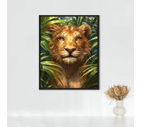 RNXAOPEN Animal Diamond Painting, 5d Diamond Painting Kits for Adults Lion, Full Drill Crystal Art Kits for Adults Beginners Cross Stitch Embroidery Crafts Pictures for Gifts 20x28in/50x70cm PJY9 4-9