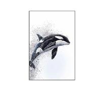 RNXAOPEN Animal Paint by Numbers for Adults, Killer Whale Paint by Numbers Kits for Beginners DIY Paint-by-Numbers Kits with Brushes and Color Paintings Crafts for Room Decor, Gifts16x20 inch 3-Z