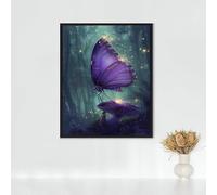 RNXAOPEN Cat Diamond Painting, 5d Diamond Painting Kits for Adults Butterfly, Full Drill Crystal Art Kits for Adults Beginners Cross Stitch Embroidery Crafts Pictures for Gifts (32x44 inch) PJY9 G-9