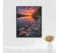 RNXAOPEN Cat Diamond Painting, 5d Diamond Painting Kits for Adults River, Full Drill Crystal Art Kits for Adults Beginners Cross Stitch Embroidery Crafts Pictures for Gifts 32x44in/80x110cm PJY9 2-0