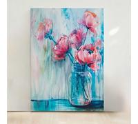 RNXAOPEN Flowers Diamond Art, Diamond Painting Kits for Adults Flower Pattern with Full Kit Accessories, 5D Round Full Drill Gem Art Paintings for Adults Beginners, Home Wall Decor, Gifts PjY9556 E-2