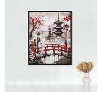 RNXAOPEN Garden Diamond Painting, 5d Diamond Painting Kits for Adults Umbrella, Full Drill Crystal Art Kits for Adults Beginners Cross Stitch Embroidery Crafts Pictures for Gifts 16x20 inch PJY9 9-U