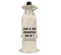 RNYJJ Funny Graduation Wine Bag Graduation Gift for Masters Degree Phd Nurse Graduates College Grad (1PC)